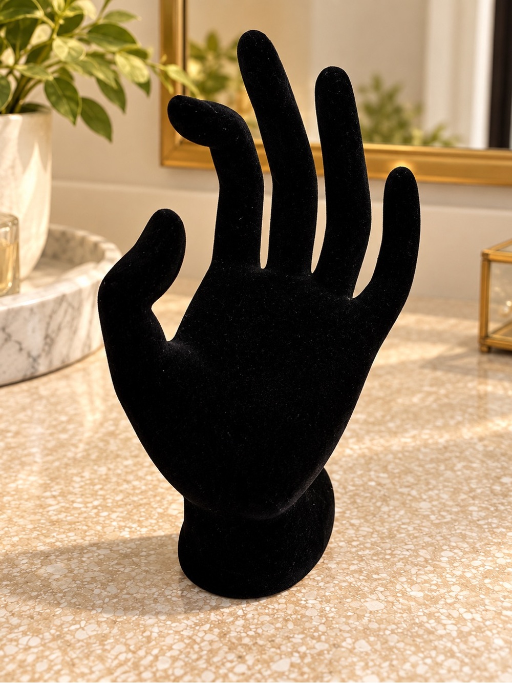 Black Velvet Hand Jewelry Display Stand – Ring & Bracelet Holder